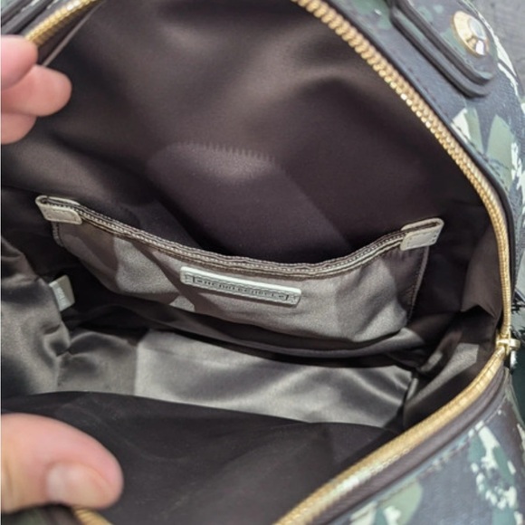 Henri Bendel Green and Black Patterned Backpack - Picture 7 of 7